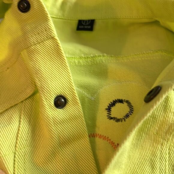 KIDS DREAM Sesame Street Elmo Neon Custom SZ Med Snap Denim Jacket FINAL PRICE - Picture 7 of 8